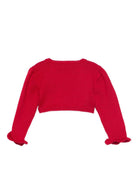 Cardigan per neonata La Stupenderia rosso con volant 1WCSP62 826 LA STUPENDERIA 