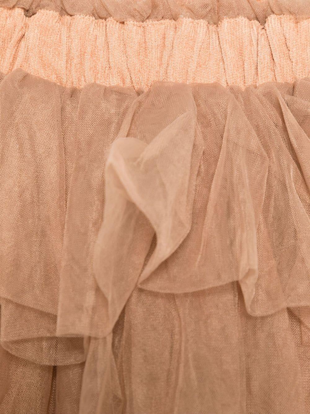 Gonna Mirre per bambina Donsje marrone con rete in tulle 4087700 00014 DONSJE 