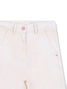 Jeans per bambina Billieblush bianchi con applicazione logo U21237 243 BILLIEBLUSH 