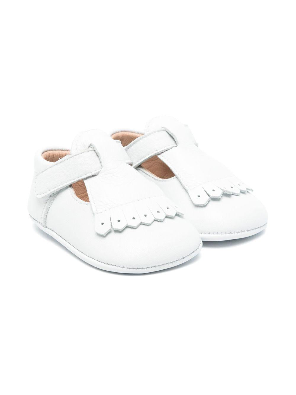 Scarpe primi passi per neonata Eli1957 bianco con soletta in pelle con logo 10028AL BLANCO ElI 