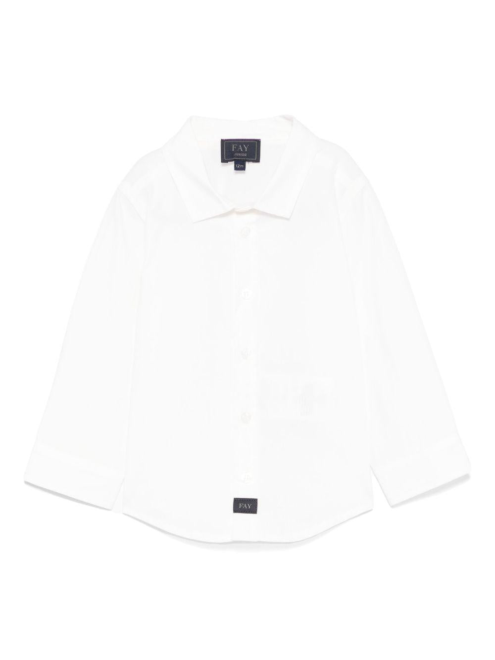 Camicia per neonato Fay Kids bianco con chiusura frontale con abbottonatura FW5510 Z2979 101 FAY KIDS 
