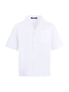 Camicia per bambino Balmain Kids bianca con taschino sul davanti BY5P41 P0562 100 BALMAIN KIDS 