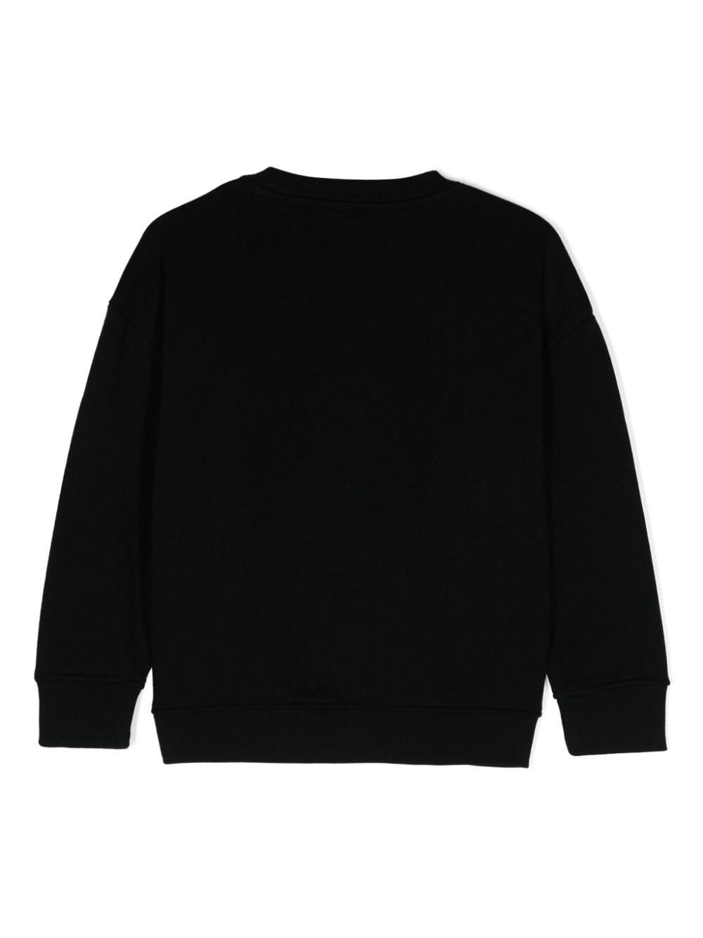 Felpa con stampa per bambino John Richmond Junior nero con maniche lunghe RBA24140FE BLACK JOHN RICHMOND JUNIOR 