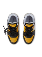 Sneakers Out Of Office per bambino Off-White Kids giallo con punta traforata OBIA011S25LEA001 1610 OFF WHITE KIDS 