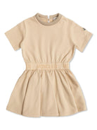 Abito modello felpa per bambina Moncler Enfant beige con logo K19548I0000589AKM 51N MONCLER ENFANT 