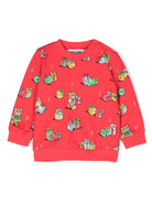 Felpa per neonato Moschino Kids rosso con stampa Teddy Bear M7F04QLCB52 83627 MOSCHINO KIDS 