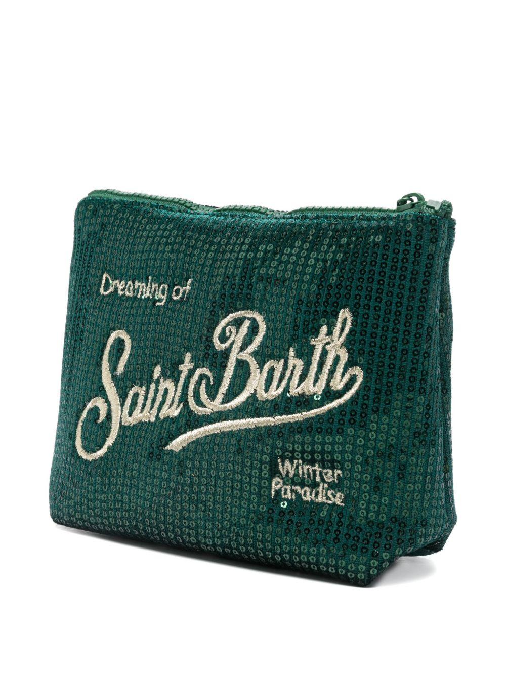 Pochette Aline per bambina MC2 Saint Barth Kids verde con decorazione in paillettes ALI0030 00302I MC2 ST. BARTH KIDS 