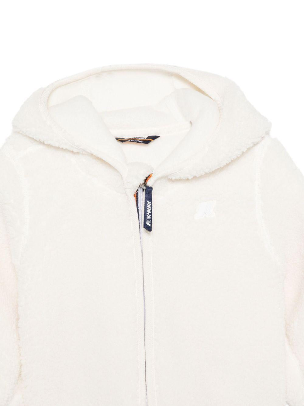 Giubbino per neonati K-Way Kids bianco con fodera in shearling K41478W BBI K-WAY KIDS 