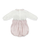 Tutina per neonata La Stupenderia rosa con motivo a quadretti 1TBCT02 Y18 LA STUPENDERIA 