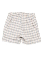 Shorts per neonato La Stupenderia beige con motivo a quadri 1TCBR21 Y21 LA STUPENDERIA 
