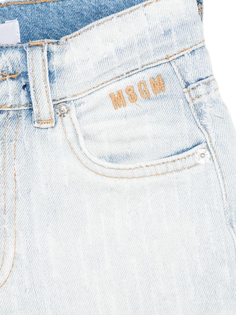 Shorts per bambino MSGM Kids in denim con design cinque tasche S6MSJUBE045 126 MSGM KIDS 