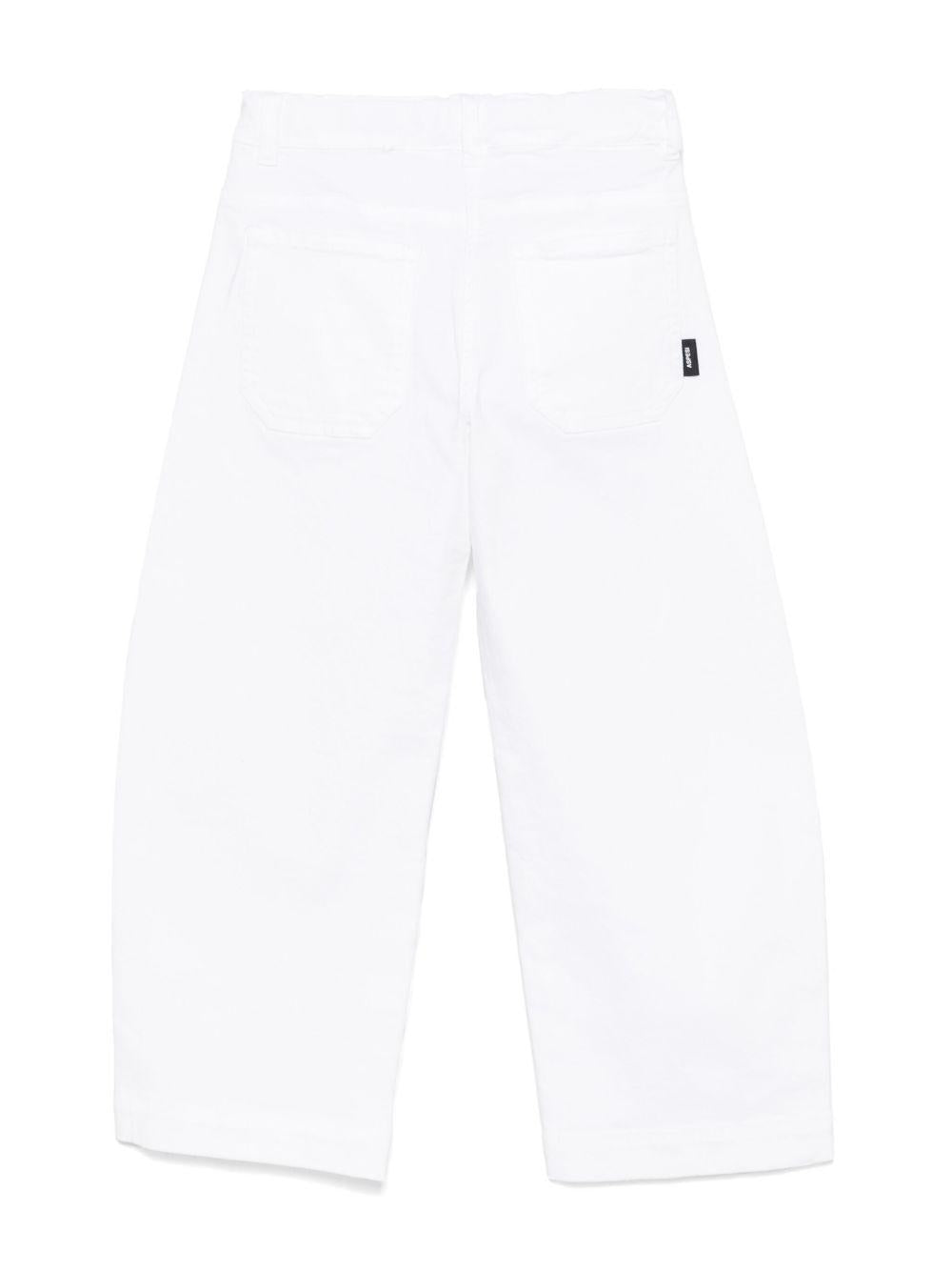 Jeans dritti per bambina Aspesi Kids bianco con passanti S25059PLC6060 010 ASPESI 