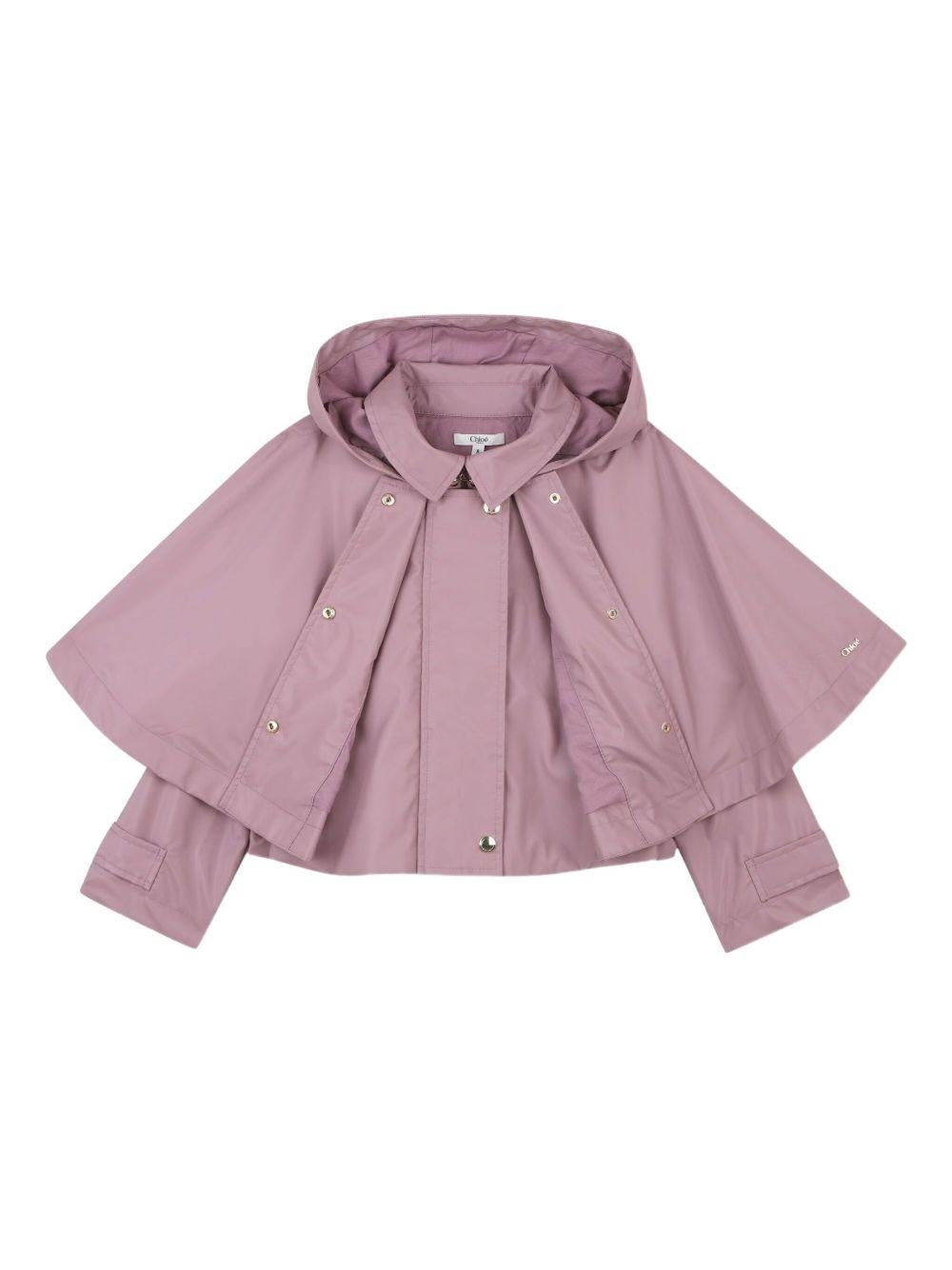 Giacca per bambina Chloé Kids viola con design a doppio strato C20666 90F CHLOE' KIDS 