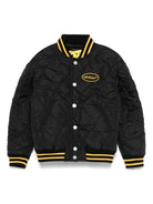 Varsity Arrow Sketch per bambino Off-White Kids nero con orlo e polsini a coste OBEH001S25FAB001 1018 OFF WHITE KIDS 