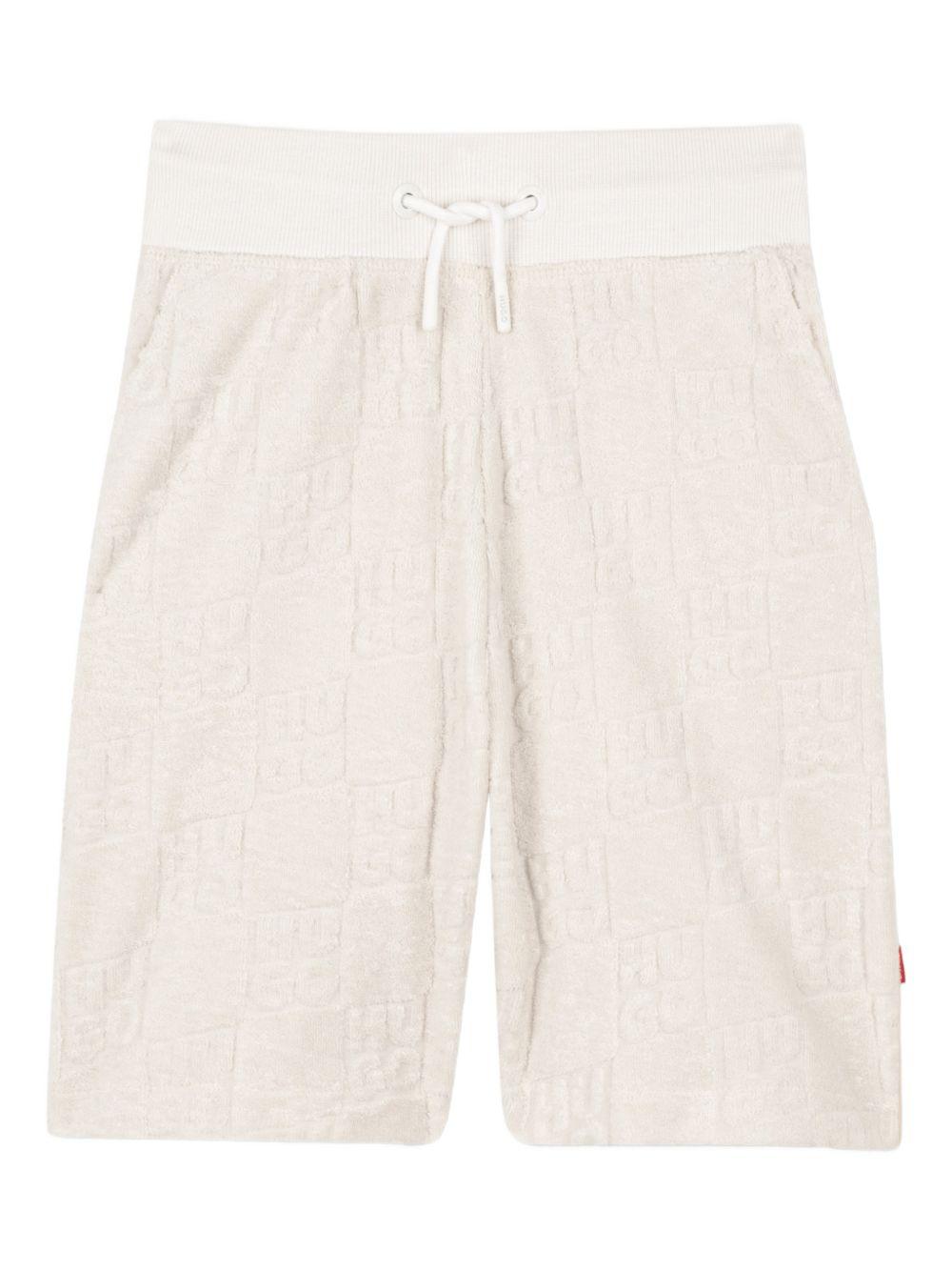 Shorts per bambino Hugo Kids bianco con chiusura a coulisse G00998 153 Hugo 