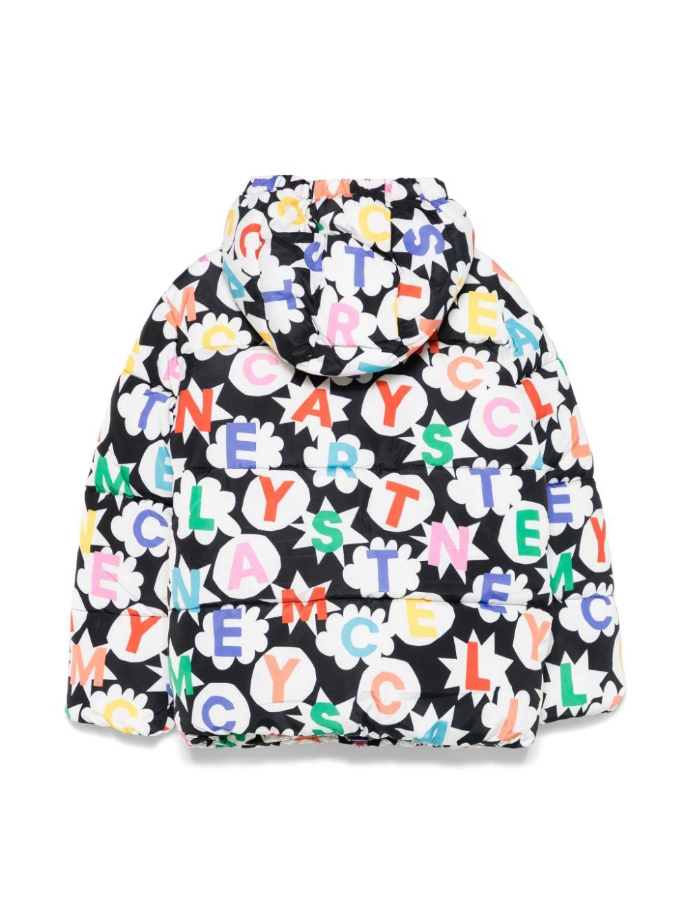 Giubbino per bambina Stella McCartney Kids nero con stampa logo all over TV2B67 Z2052 930MC STELLA McCARTNEY KIDS 