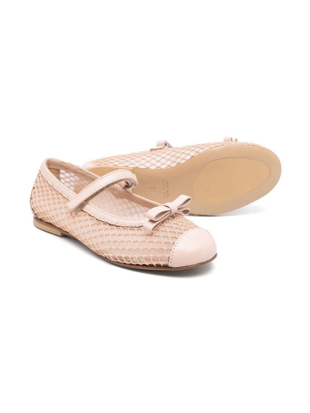 Ballerine per bambina Andrea Montelpare rosa polvere con logo fiocco 80822 ROSA MONTELPARE TRADITION 