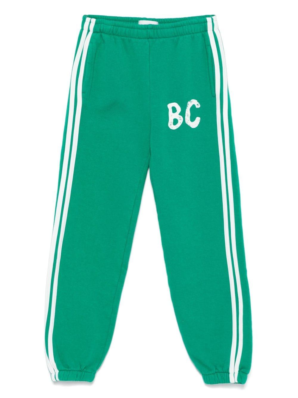 Pantaloni sportivi per bambino Bobo Choses Shadow verde con logo BC B224AC082 311 BOBO CHOSES 