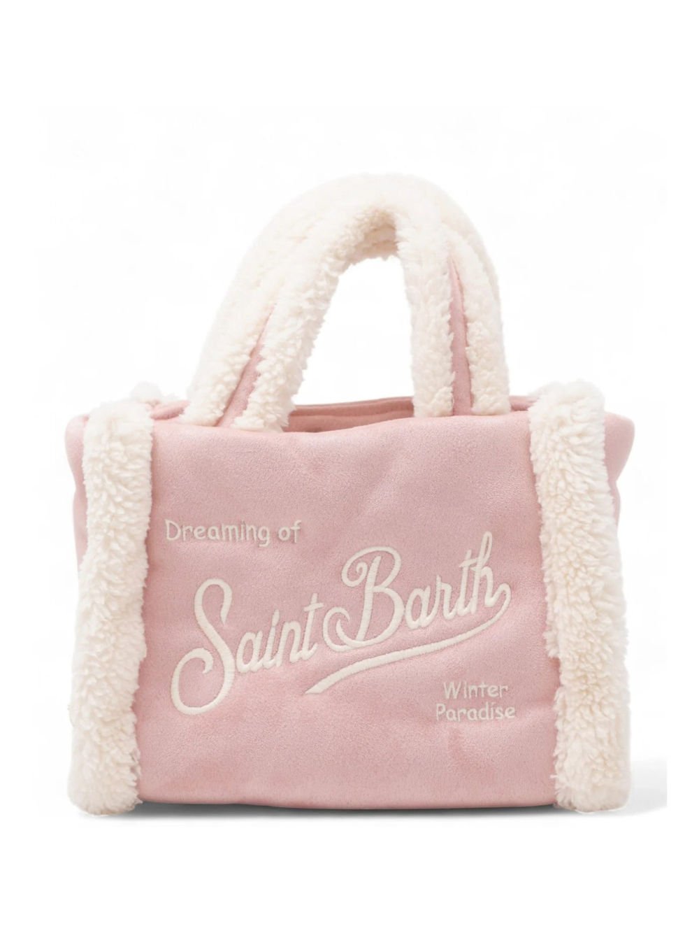 Borsa Vanity Mini per bambina MC2 Saint Barth Kids rosa con dettaglio shearling VAMI020 01472I MC2 ST. BARTH KIDS 