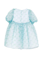 Abito per bambina Mi Mi Sol azzurro con maniche a palloncino MFAB784TS1114 LTB MIMISOL 