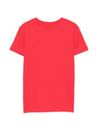 T-shirt per bambini Moschino Kids rossa con ricamo Teddy Bear HTM058LAA24 50109 MOSCHINO KIDS 