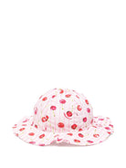 Cappello per neonata Moschino Kids bianco con stampa ciliegie all-over MDX028LLB66 83658 MOSCHINO KIDS 