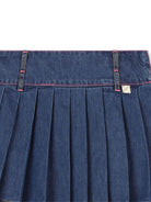 Gonna per bambina Billieblush denim con logo ricamato a contrasto U21322 Z10 BILLIEBLUSH 