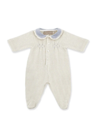 Tutina per neonato La Stupenderia bianca con colletto ricamato azzurro 1TBTT10 M20L24 LA STUPENDERIA 