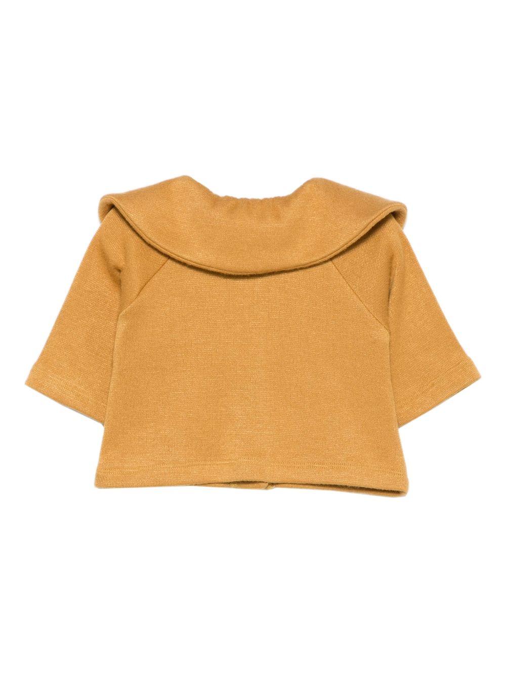 Cardigan per neonata La Stupenderia giallo con colletto arricciato 1TCGC22 M18 LA STUPENDERIA 