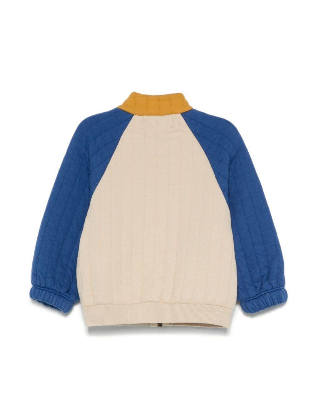 Felpa per neonato Bobo Choses Baby Little Tin Soldier beige e blu con dettaglio soldatino B224AB044 991 BOBO CHOSES 