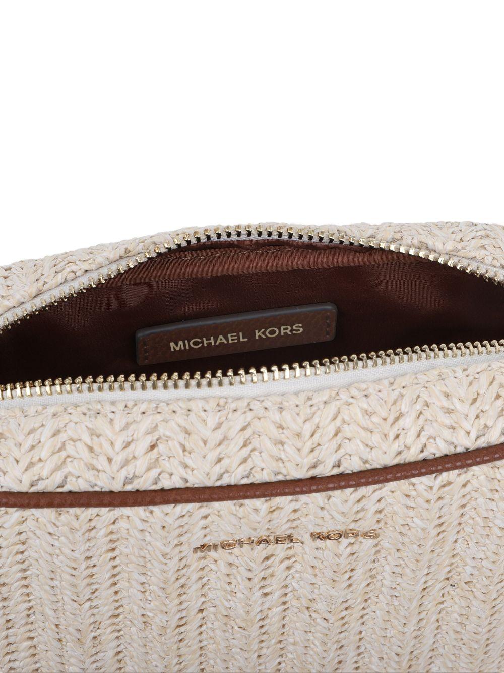 Borsa a spalla per bambina Michael Kors Kids beige con motivo intrecciato R30630 190 MICHAEL KORS KIDS 