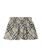 Gonna con stampa a quadri per neonata Burberry Kids beige con modello svasato 8096415 B9629 BURBERRY KIDS 