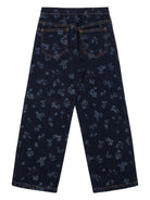 Jeans dritti per bambina Philosophy Di Lorenzo Serafini Kids in denim a fiori PFPA017CDF007 4000 PHILOSOPHY 