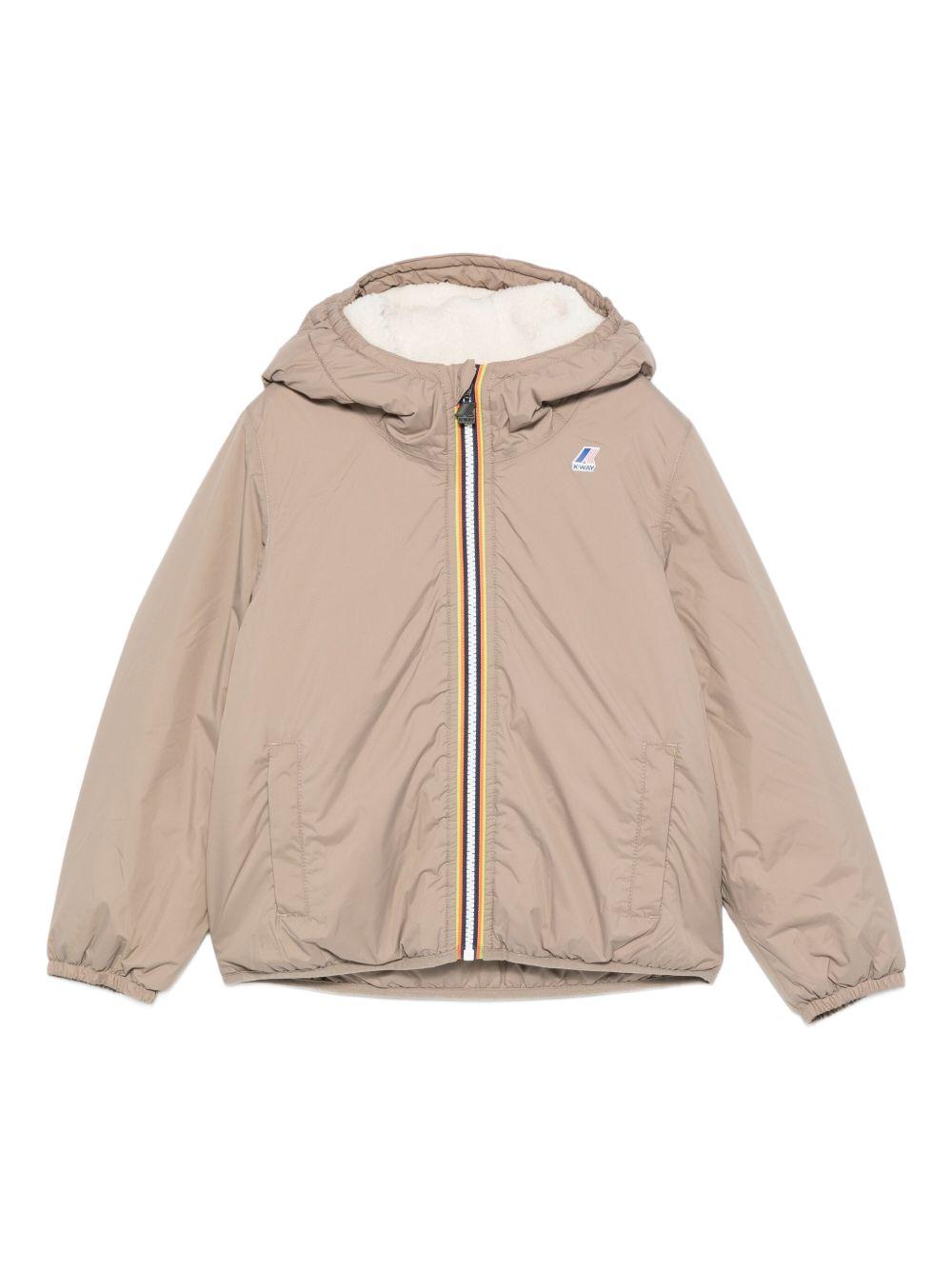 Giubbino per bambino K-Way Kids beige con design imbottito K7142TW WG9 K-WAY KIDS 
