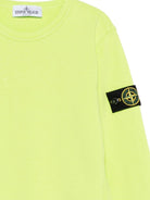 Felpa per bambino Stone Island Junior verde con toppa Compass L1S166100005S0040 V005F STONE ISLAND JUNIOR 