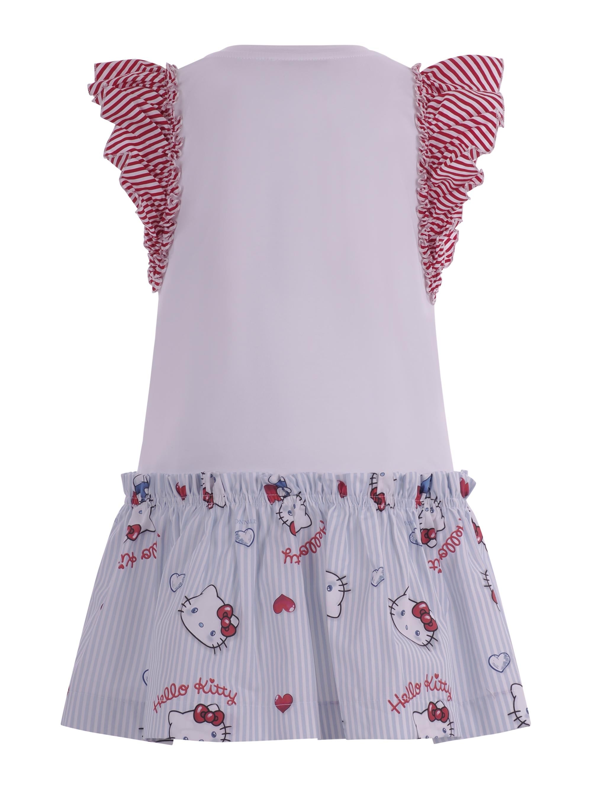 Abito per bambina Monnalisa multicolor con stampa grafica sul davanti 11G917 7201 0099 MONNALISA 