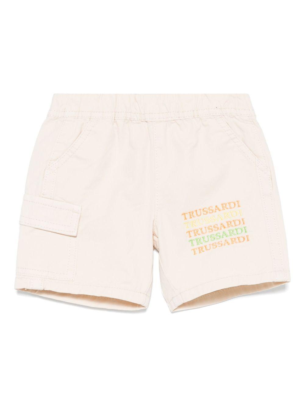 Shorts per neonato TRUSSARDI JUNIOR beige in cotone TIP25023BE BEIGE LIGHT TRUSSARDI JUNIOR 