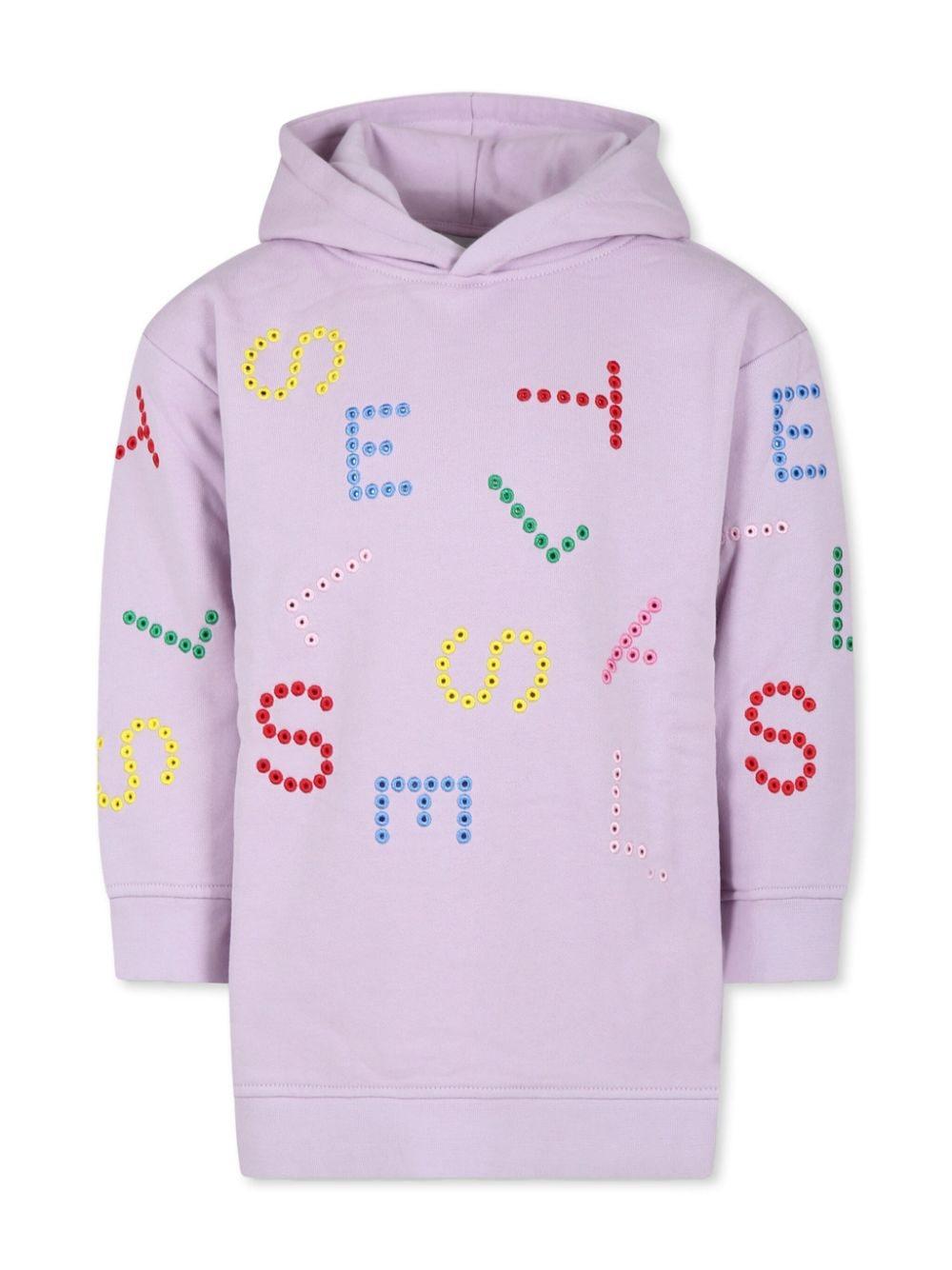 Abito per bambina Stella McCartney Kids viola con cappuccio TV1D60 Z2102 591EM STELLA McCARTNEY KIDS 