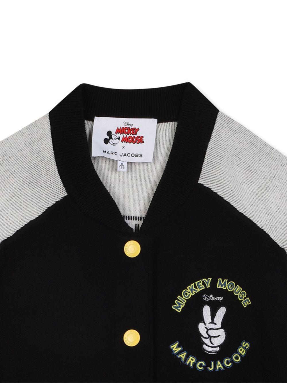 Cardigan per bambino Marc Jacobs Kids x Disney Mickey Mouse nero con ricamo W60628 09B THE MARC JACOBS KIDS 