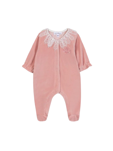 Tutina per neonata Tartine Et Chocolate rosa con colletto in pizzo CB54050 36 TArtine & Chocolat 