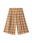 Culottes per bambina Burberry Kids beige con motivo a quadri 8100068 C1734 BURBERRY KIDS 