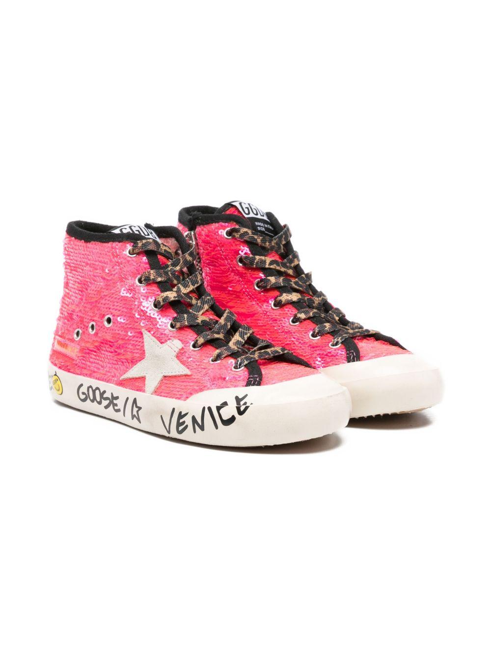 Sneakers Francy Penstar per bambina Golden Goose Kids rosa con decorazione con paillettes GYF00114F007580 25612 GOLDEN GOOSE KIDS 