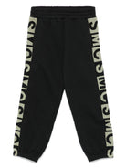 Pantaloni sportivi per bambino Stella McCartney Kids neri con logo jacquard TV6R60 Z0409 930 STELLA McCARTNEY KIDS 
