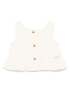 Top per neonata Donsje Francise bianco con orlo increspato 3036300 00003 DONSJE 