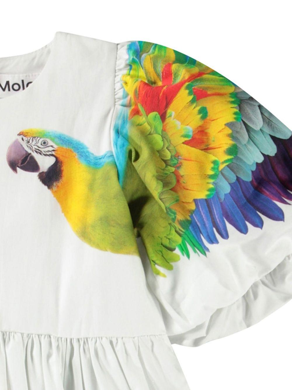 Abito Chica per bambina Molo bianco con stampa grafica all-over 2S25E149 3989 MOLO 