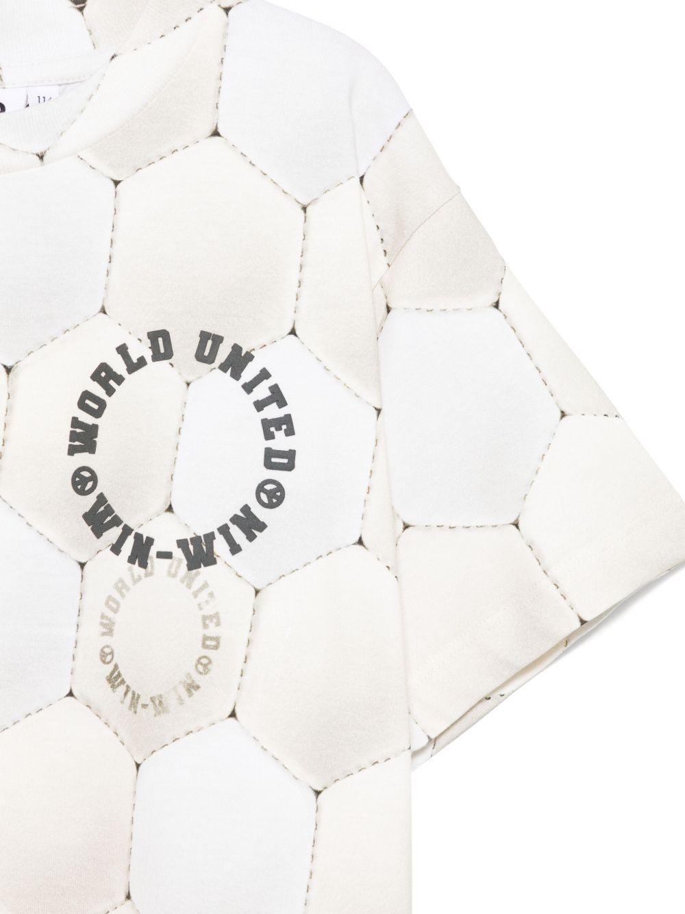 T-shirt per bambino Molo Riley beige con stampa all-over 1S25A215 9360 MOLO 