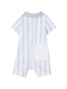 Tutina per neonato Boss Kids azzurra con motivo a righe verticali J53032 771 BOSS KIDS 