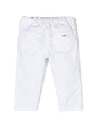Pantaloni per neonato Emporio Armani Kids bianchi con logo ricamato sul retro 8NHJ02 4N7LZ 0100 EMPORIO ARMANI KIDS 