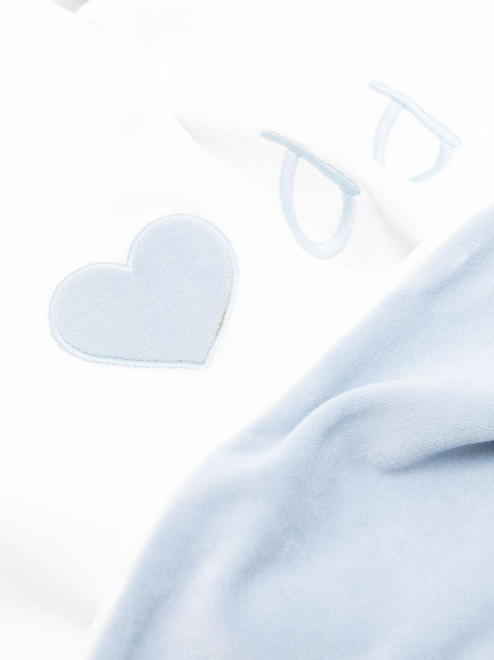 Coperta per neonato La Stupenderia bianca a forma di cuore 1TBCO12 L24 LA STUPENDERIA 