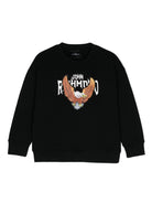 Felpa con stampa per bambino John Richmond Junior nero con maniche lunghe RBA24140FE BLACK JOHN RICHMOND JUNIOR 